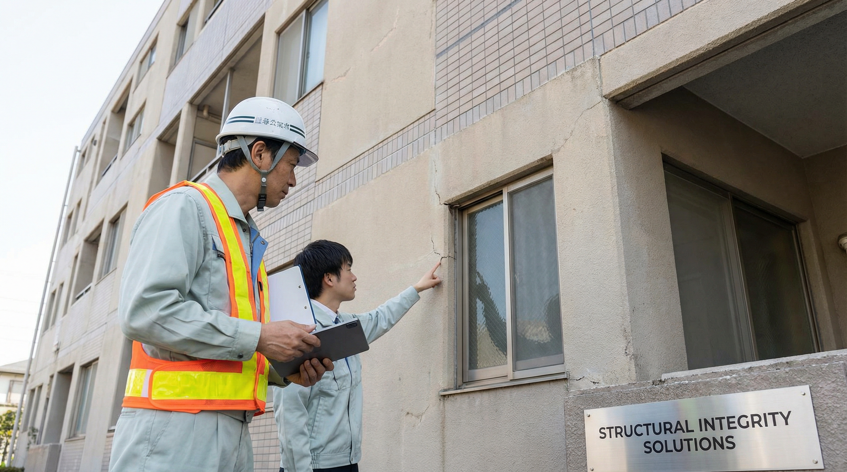 建物診断・劣化調査の様子